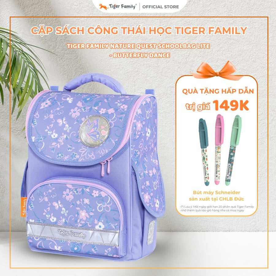  Cặp sách Tiger Family Nature Quest Schoolbag Lite   - Butterfly Dance - TGNT-003A 