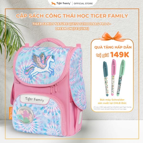  Cặp Sách Công Thái Học Tiger Family Nature Quest Schoolbag Pro S - Dream On - Sequins TGNQ-089A(1) 
