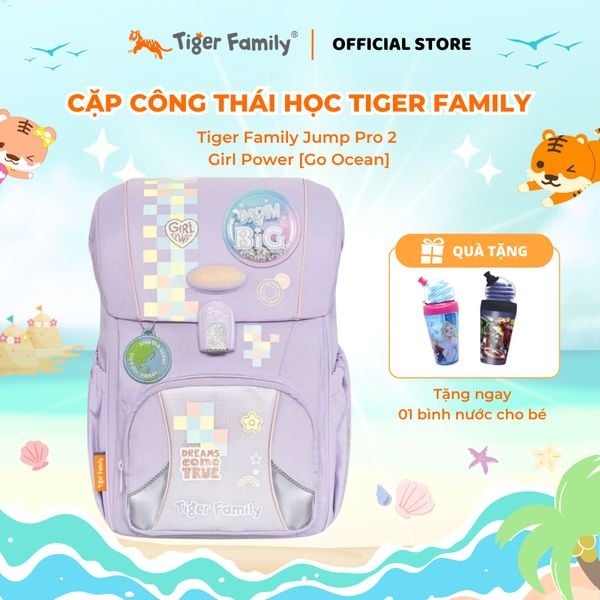  Cặp Sách Tiger Family Jump Pro 2 - Girl Power [Go Ocean] - TGJP-008A 