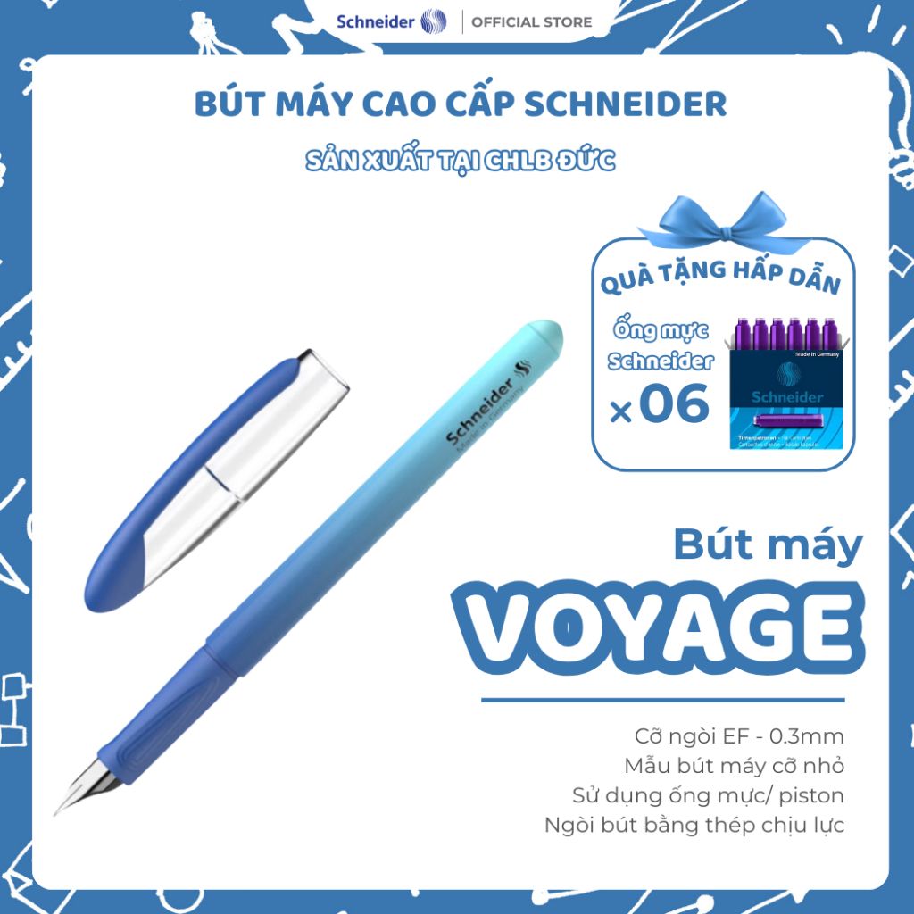  Bút máy Schneider Voyage - made in Germany cỡ ngòi EF - 0.3mm+ 