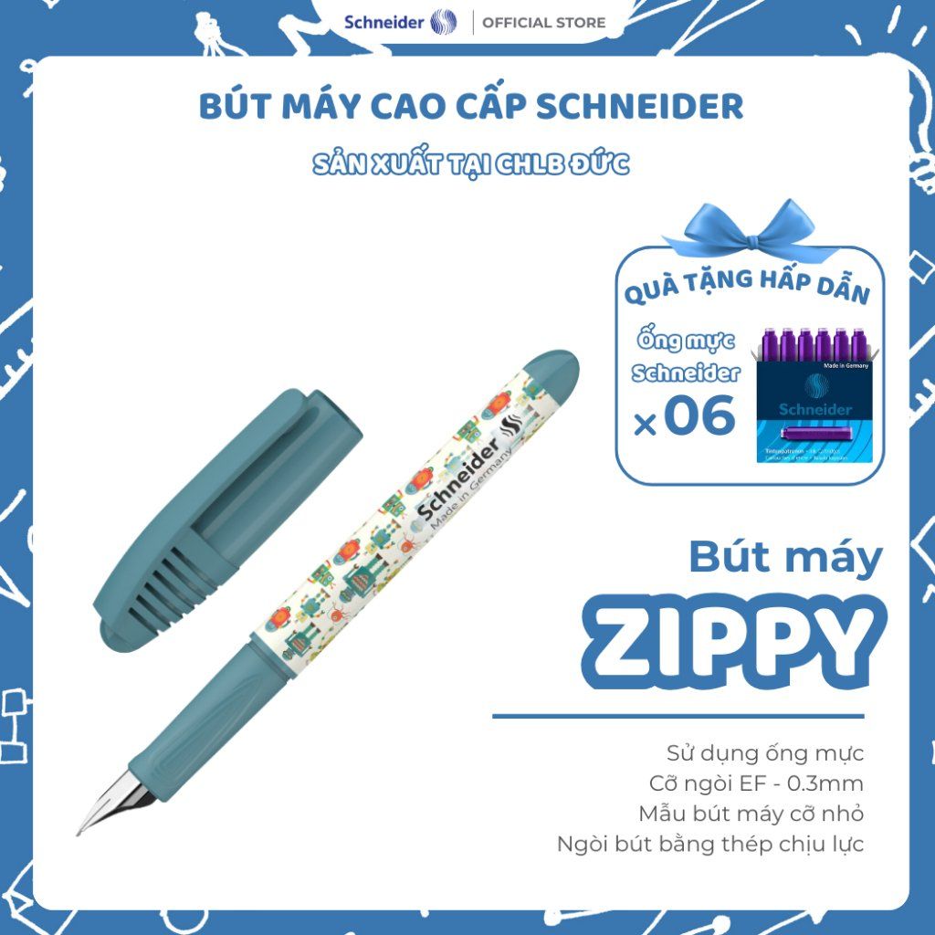  Bút máy Schneider Zippi - made in Germany cỡ ngòi EF - 0.3mm+ 