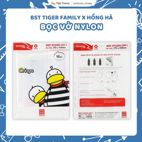  Bọc sách nylon Hồng Hà (170x240mm) phù hợp cho các sách giao khoa và vở viết cấp 1 3245 