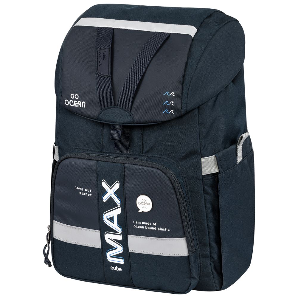  Cặp Sách Công Thái Học Tiger Family Max Cube Backpack Pro 2 - Double Navy [Go Ocean] - Tiger Max TMMC-023A 