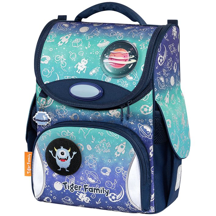  Cặp Sách Tiger Family Nature Quest Pro - Space Things [Go Green] - TGNQ-097A , cặp chống gù, balo chống gù 