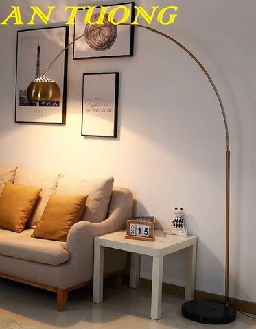 Đèn cây đứng đọc sách dáng cong để sàn trang trí đẹp hiện đại