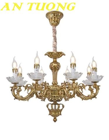  Đèn chùm cổ điển pha lê trang trí phòng khách đẹp 082 