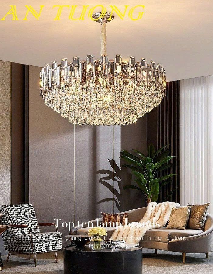 Đèn chùm pha lê phòng khách hiện đại 065