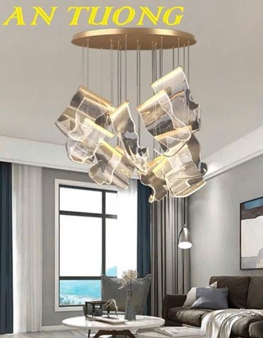  Đèn chùm pha lê phòng khách hiện đại 085 