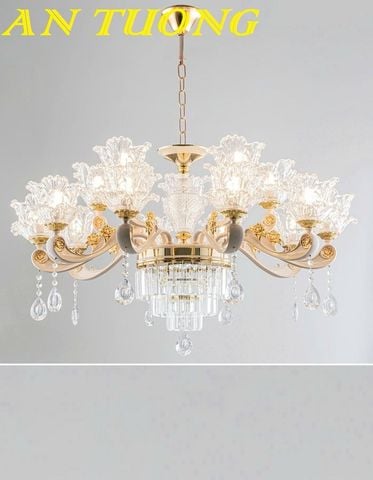 Đèn chùm phòng khách tân cổ điển bằng pha lê cao cấp