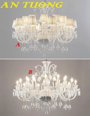 Đèn chùm phòng khách tân cổ điển bằng pha lê cao cấp