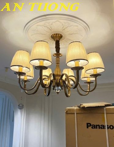  Đèn chùm tân cổ điển phòng khách đẹp sang trọng 020 
