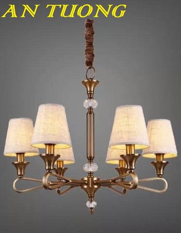  Đèn chùm tân cổ điển phòng khách đẹp sang trọng 023 