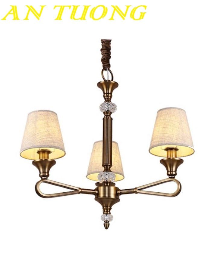 Đèn chùm tân cổ điển phòng khách đẹp sang trọng 024