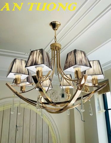  Đèn chùm tân cổ điển phòng khách đẹp sang trọng 032 