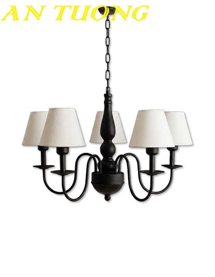 Đèn chùm tân cổ điển phòng khách đẹp sang trọng 042