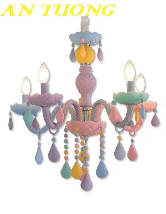 Đèn chùm tân cổ điển phòng khách đẹp sang trọng 043