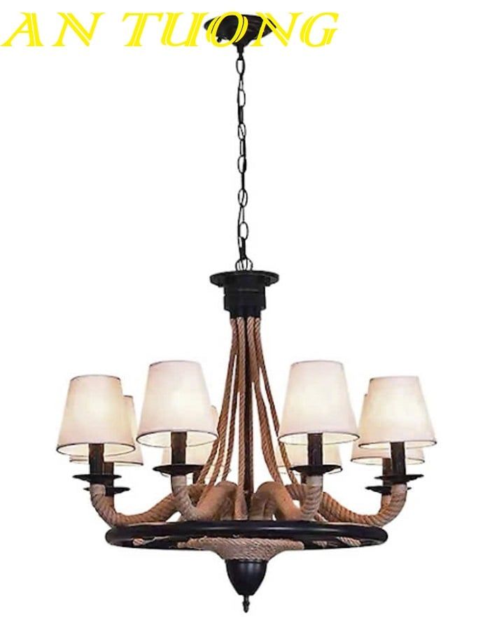 Đèn chùm tân cổ điển phòng khách đẹp sang trọng 066