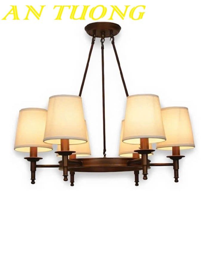 Đèn chùm tân cổ điển phòng khách đẹp sang trọng 067