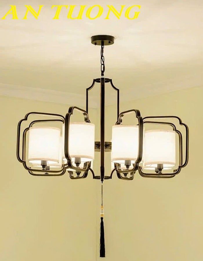 Đèn chùm tân cổ điển phòng khách đẹp sang trọng 073