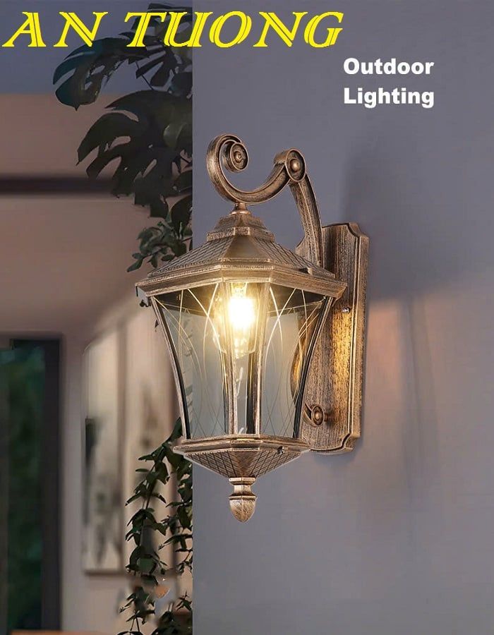 Đèn gắn tường cổ điển ngoài trời trang trí ngoài nhà chống nước 104