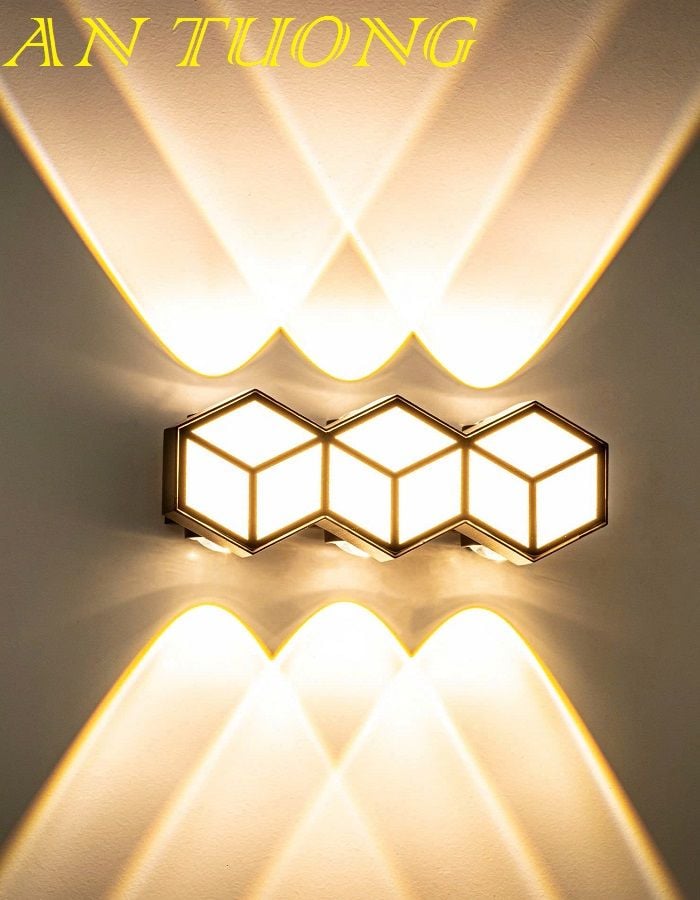 đèn hắt tường 6 tia ngoài trời ngoài nhà chống nước decor trang trí mặt tiền nhà hàng rào sân vườn 0011