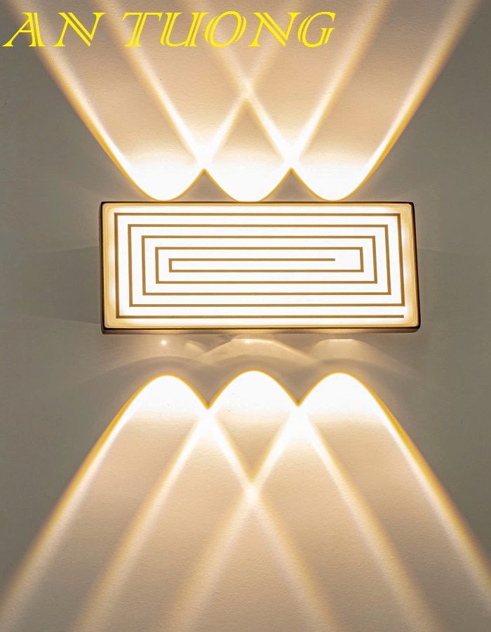 đèn hắt tường 6 tia ngoài trời ngoài nhà chống nước decor trang trí mặt tiền nhà hàng rào sân vườn 0012
