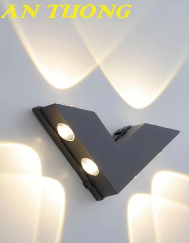 Đèn hắt tường trang trí 3 hướng 6 tia