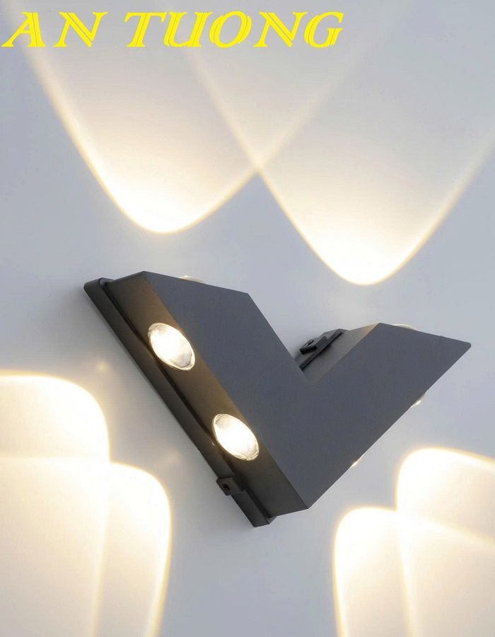 Đèn hắt tường trang trí 3 hướng 6 tia 001