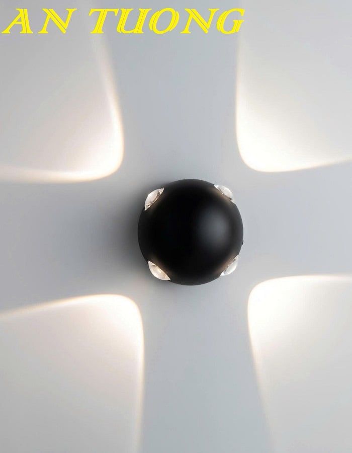 Đèn hắt tường trang trí 4 hướng 4 tia 001