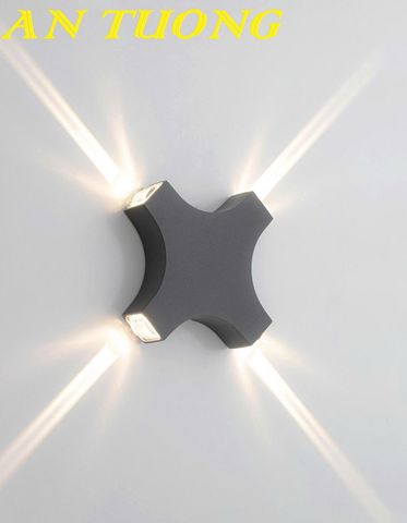 Đèn hắt tường trang trí 4 hướng 4 tia