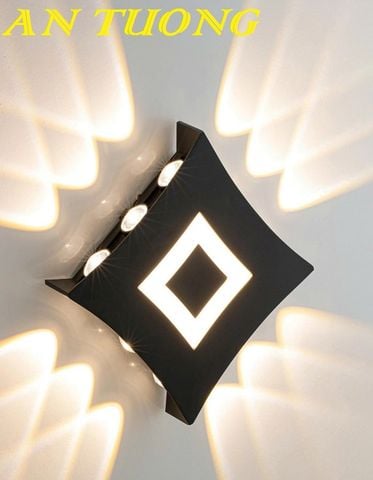 Đèn hắt tường trang trí 4 hướng 12 tia