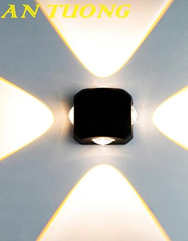 Đèn hắt tường trang trí 4 hướng 4 tia