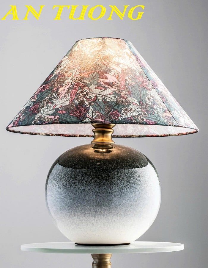 Đèn ngủ để bàn gốm sứ trang trí phòng ngủ đẹp 004