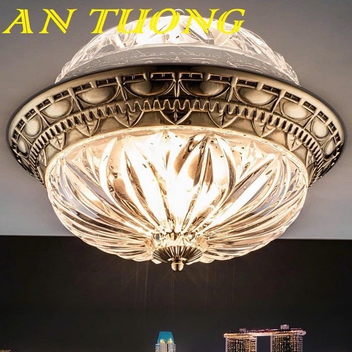 Đèn ốp trần cổ điển trang trí ban công, mái hiên nhà ngoại thất cổ điển 006
