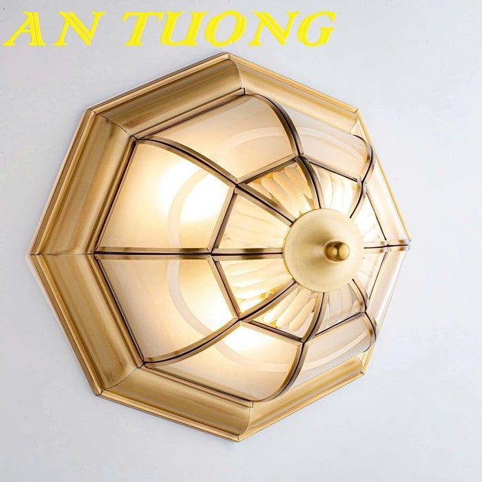 Đèn ốp trần ban công cổ điển bằng đồng trang trí cao cấp 001