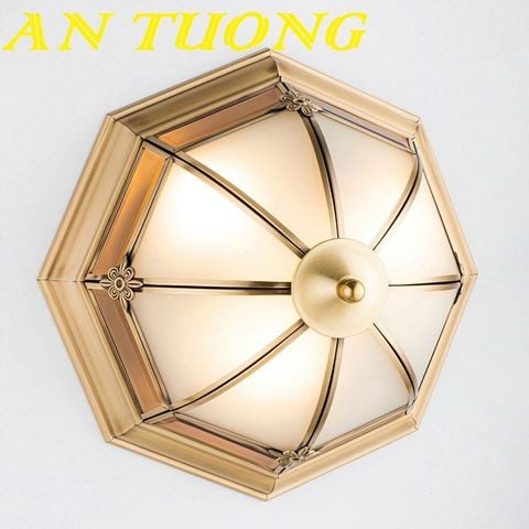 Đèn ốp trần ban công cổ điển bằng đồng trang trí cao cấp