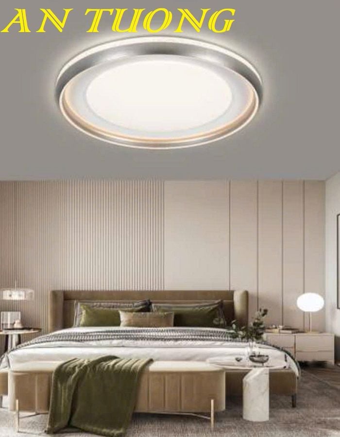 Đèn ốp trần trang trí phòng ngủ đẹp hiện đại 008