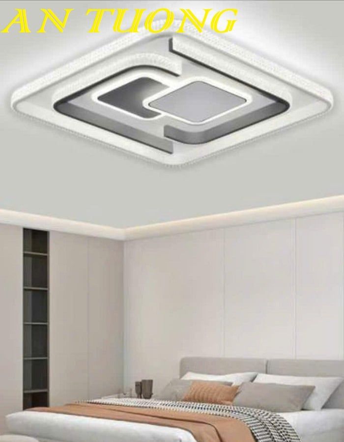 Đèn ốp trần trang trí phòng ngủ đẹp hiện đại 014