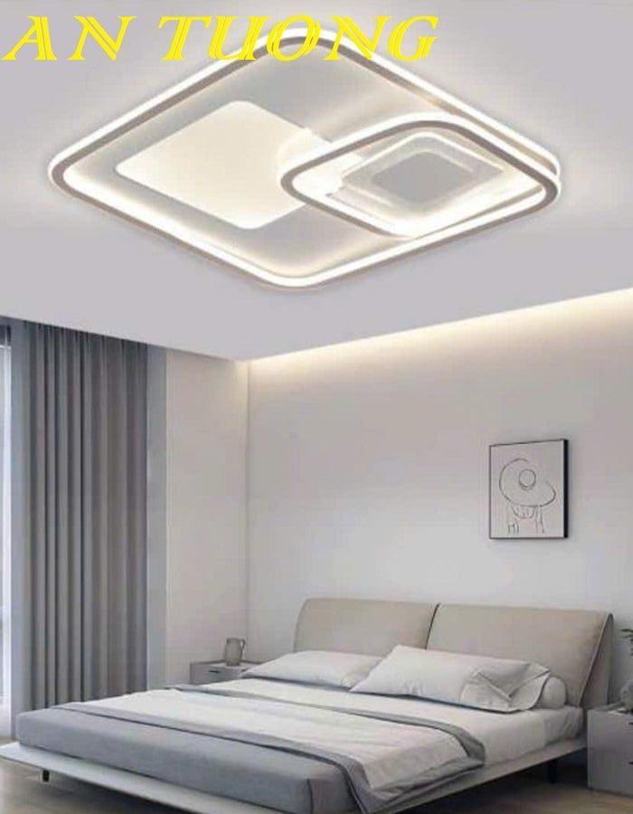 Đèn ốp trần trang trí phòng ngủ đẹp hiện đại 018
