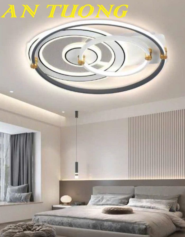 Đèn ốp trần trang trí phòng ngủ đẹp hiện đại 029