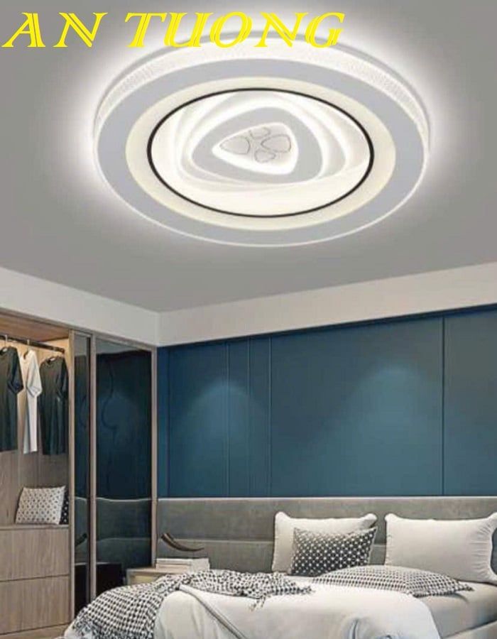 Đèn ốp trần trang trí phòng ngủ đẹp hiện đại 034