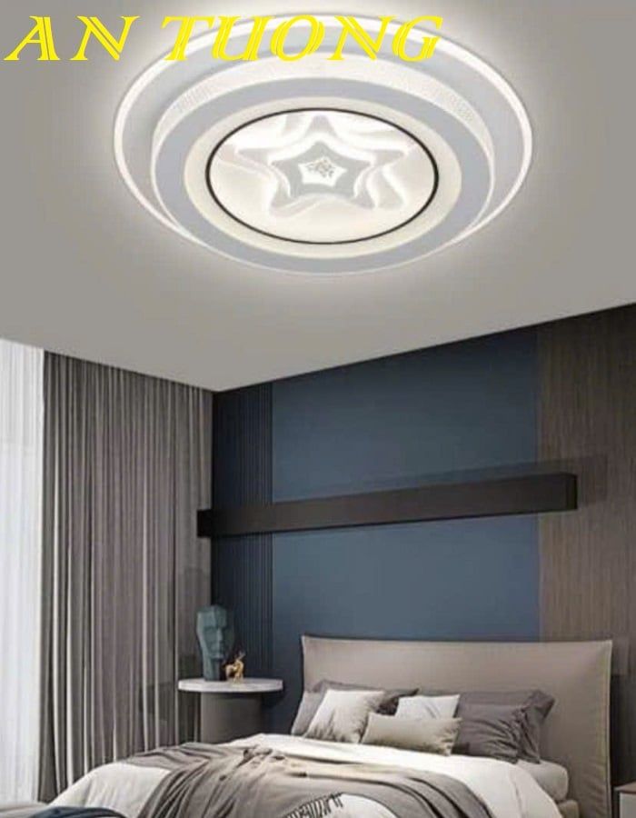 Đèn ốp trần trang trí phòng ngủ đẹp hiện đại 035
