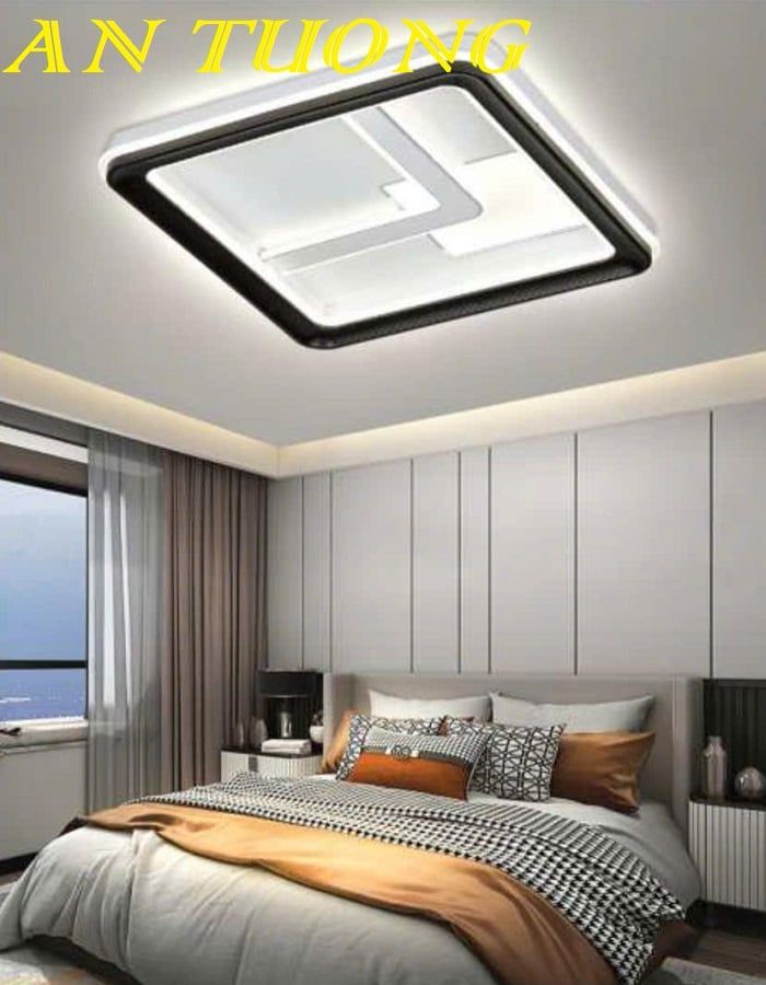 Đèn ốp trần trang trí phòng ngủ đẹp hiện đại 040