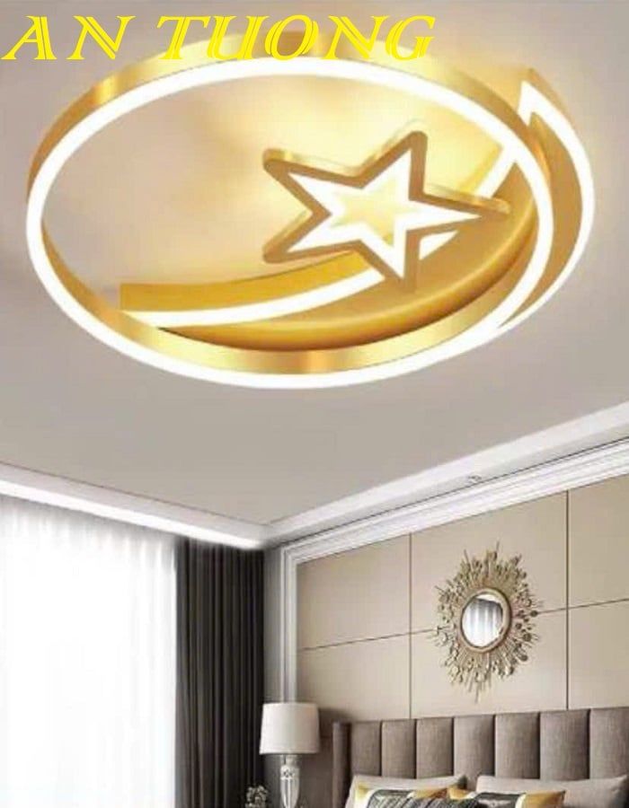 Đèn ốp trần trang trí phòng ngủ đẹp hiện đại 041