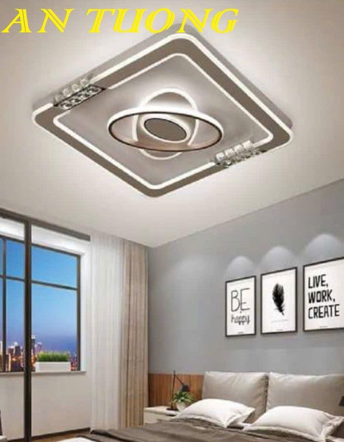 Đèn ốp trần trang trí phòng ngủ đẹp hiện đại 044