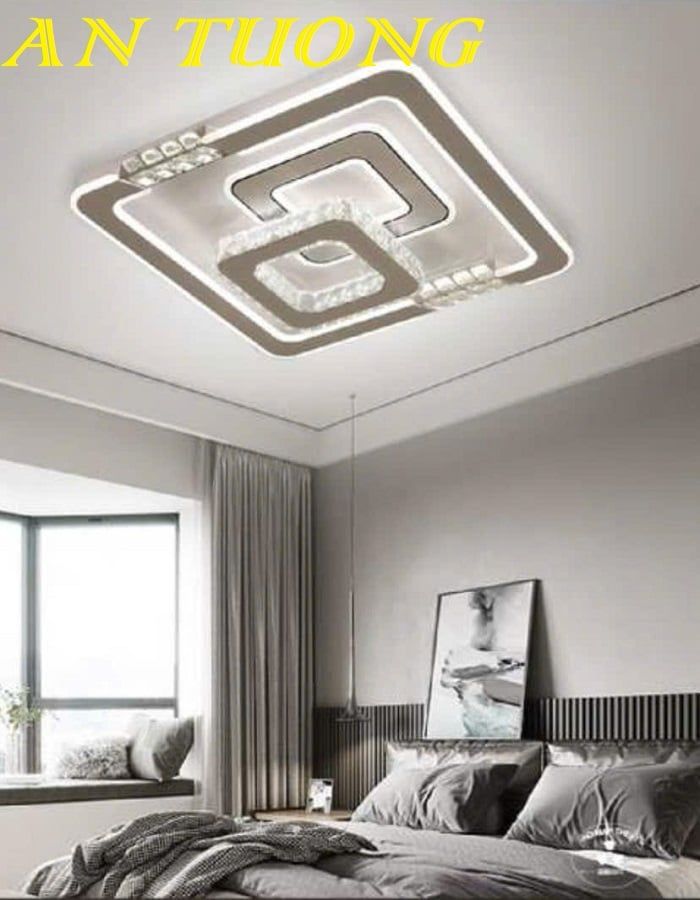 Đèn ốp trần trang trí phòng ngủ đẹp hiện đại 046
