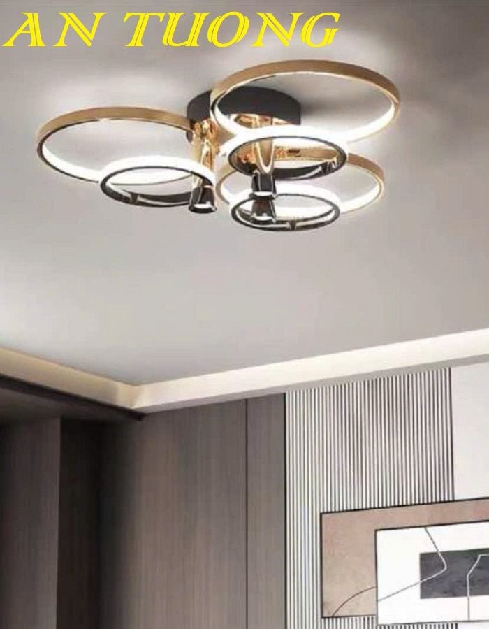Đèn ốp trần trang trí phòng ngủ đẹp hiện đại 053