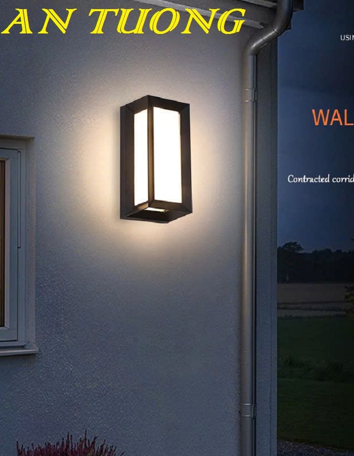 Đèn ốp tường hàng rào sân vườn ngoài trời đẹp, hiện đại 0112