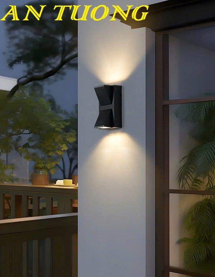 Đèn ốp tường hàng rào sân vườn ngoài trời đẹp, hiện đại 0116