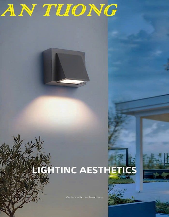 Đèn ốp tường hàng rào sân vườn ngoài trời đẹp, hiện đại 0119